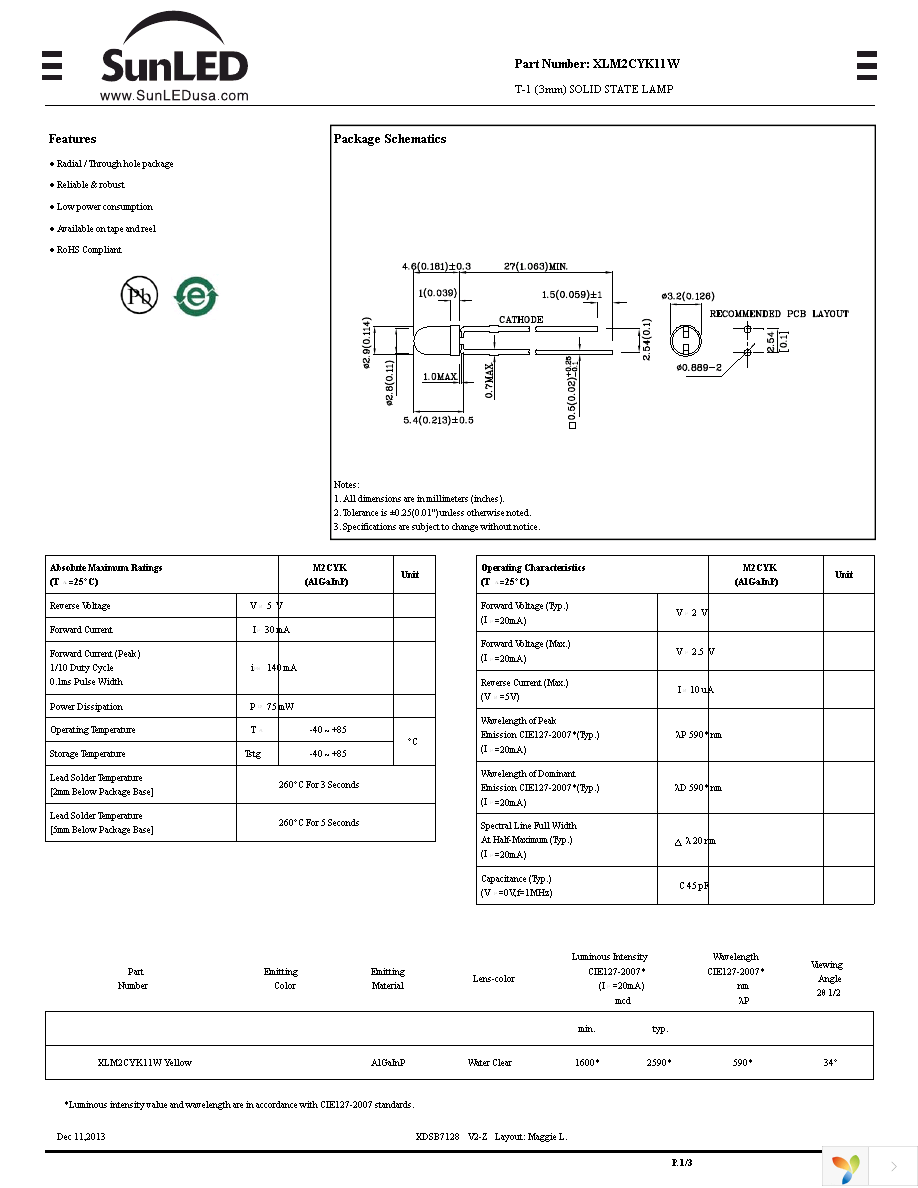 XLM2CYK11W Page 1