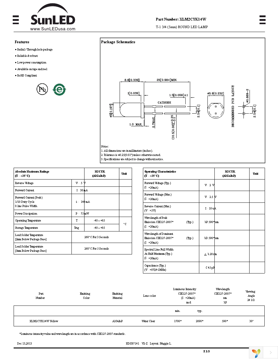 XLM2CYK14W Page 1