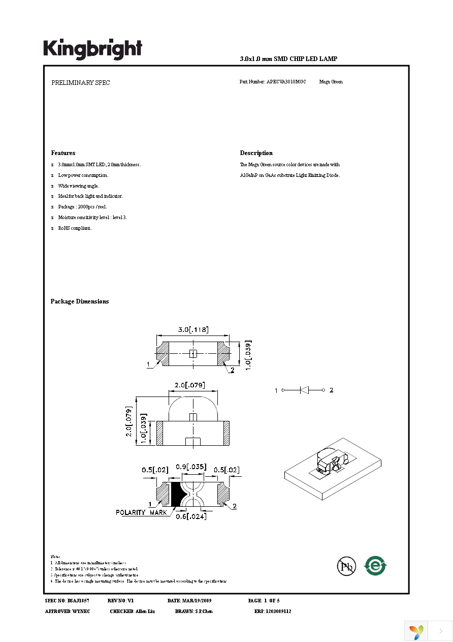 APECVA3010MGC Page 1