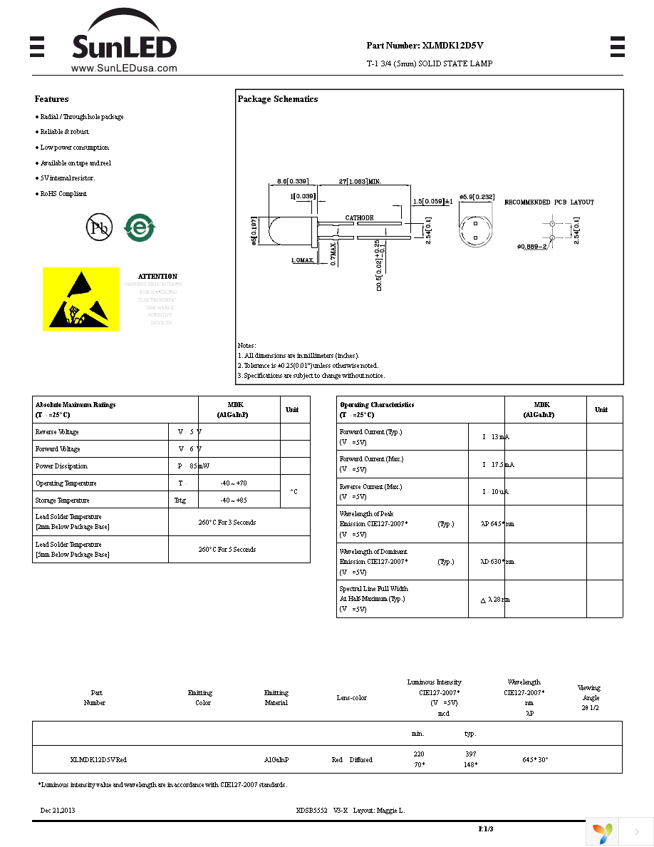 XLMDK12D5V Page 1