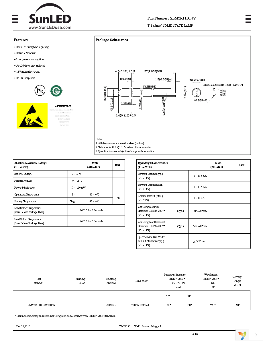 XLMYK11D14V Page 1