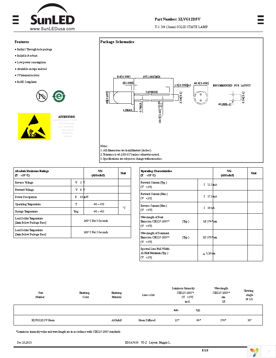 XLVG12D5V Page 1