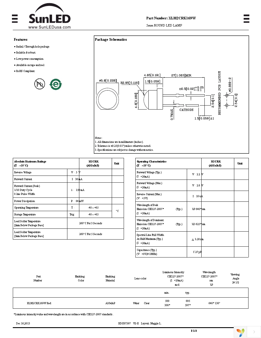 XLM2CRK169W Page 1