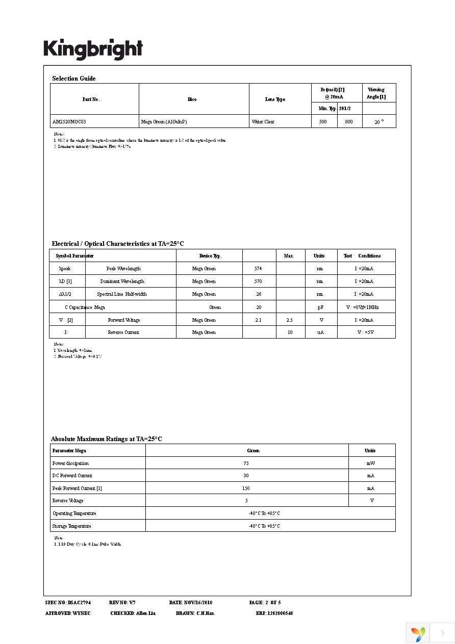 AM2520MGC03 Page 2