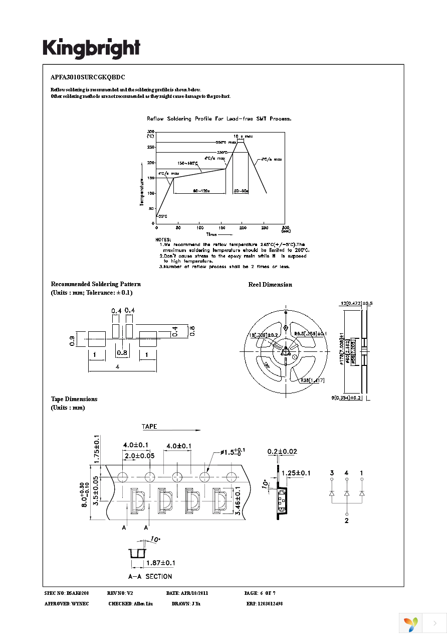 APFA3010SURCGKQBDC Page 6