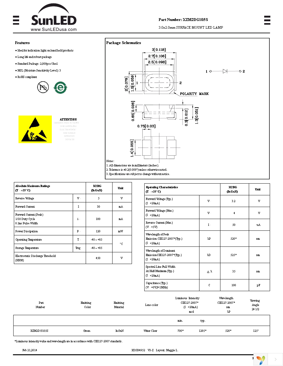 XZM2DG105S Page 1