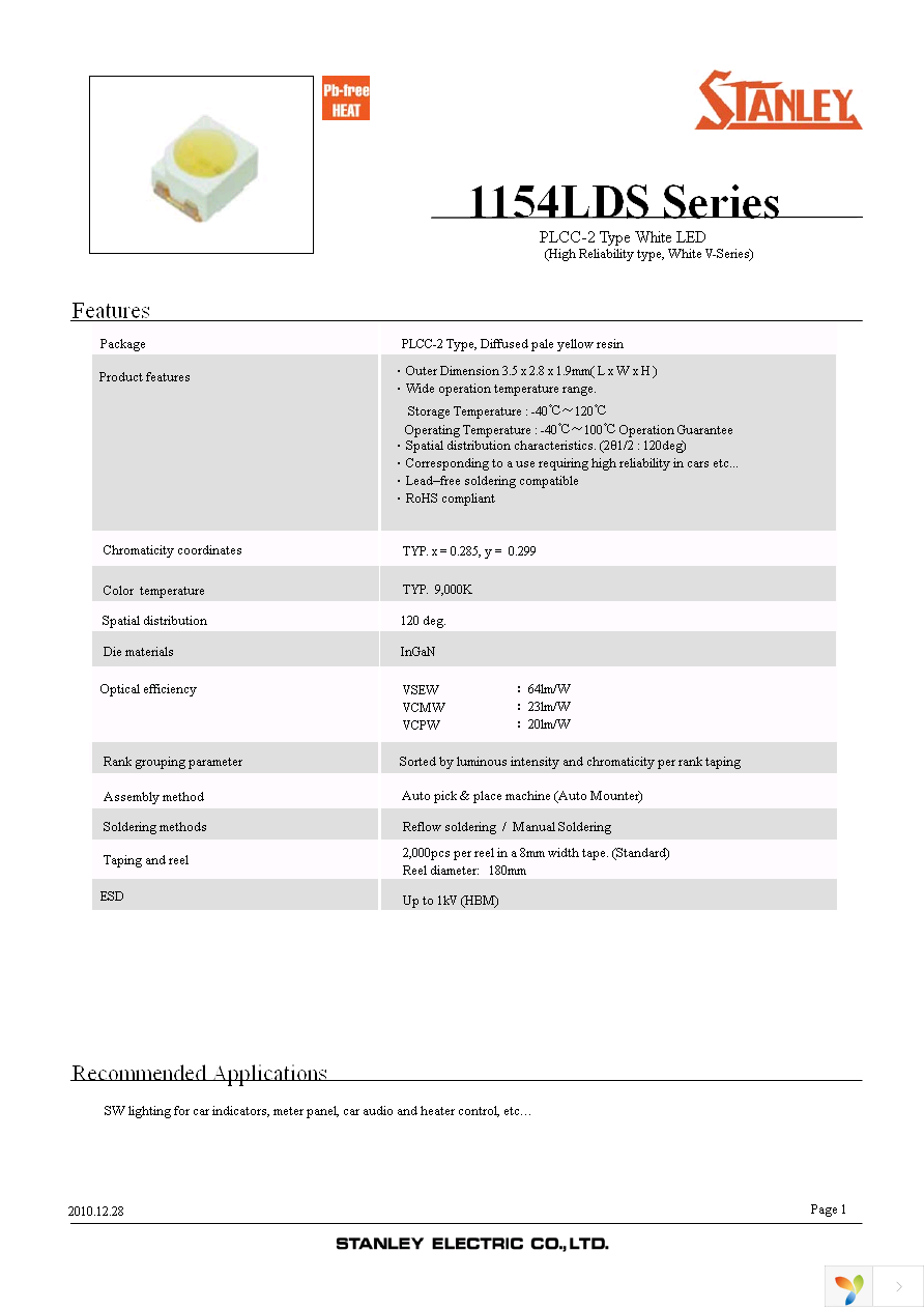 VSEW1154LDS-E-3D4N4-TR Page 1