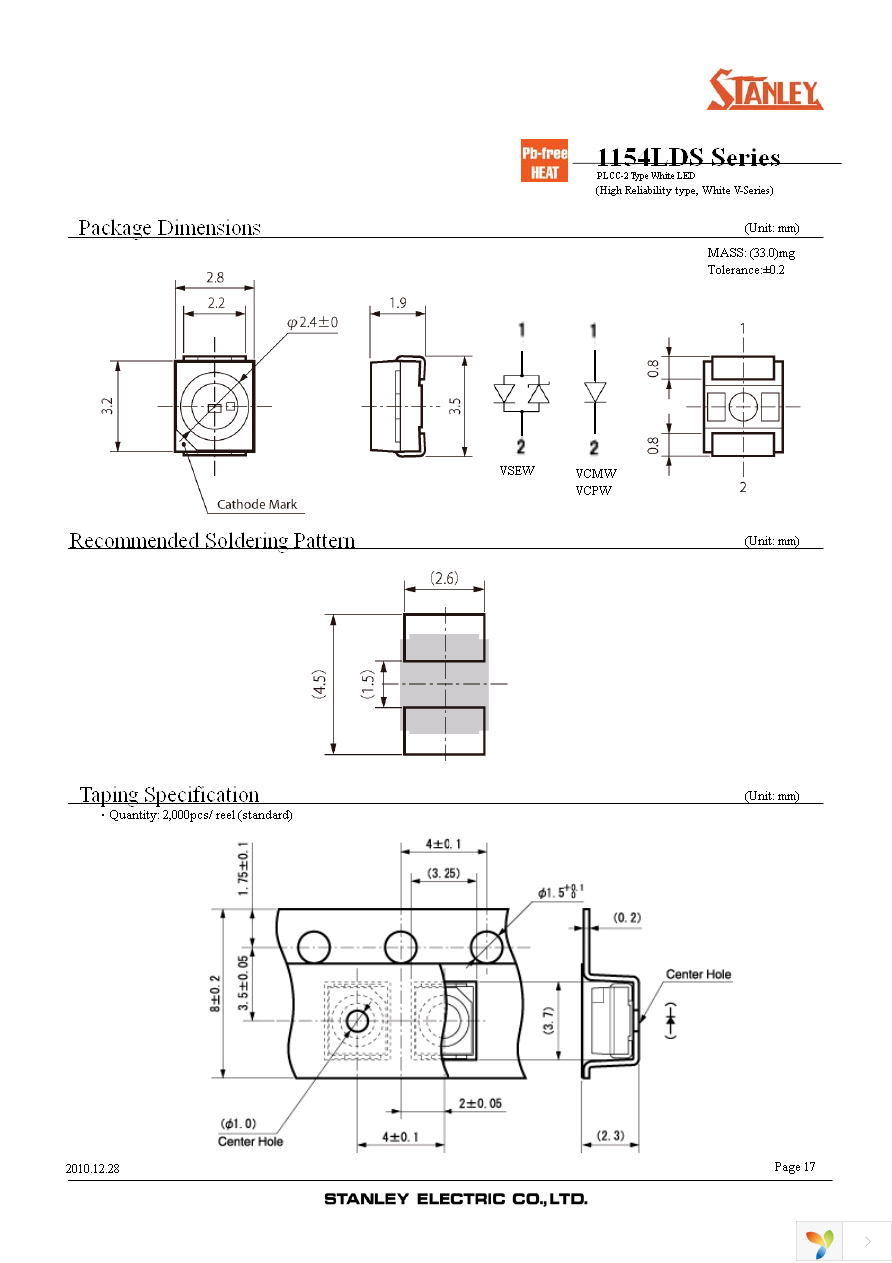 VSEW1154LDS-E-3D4N4-TR Page 17