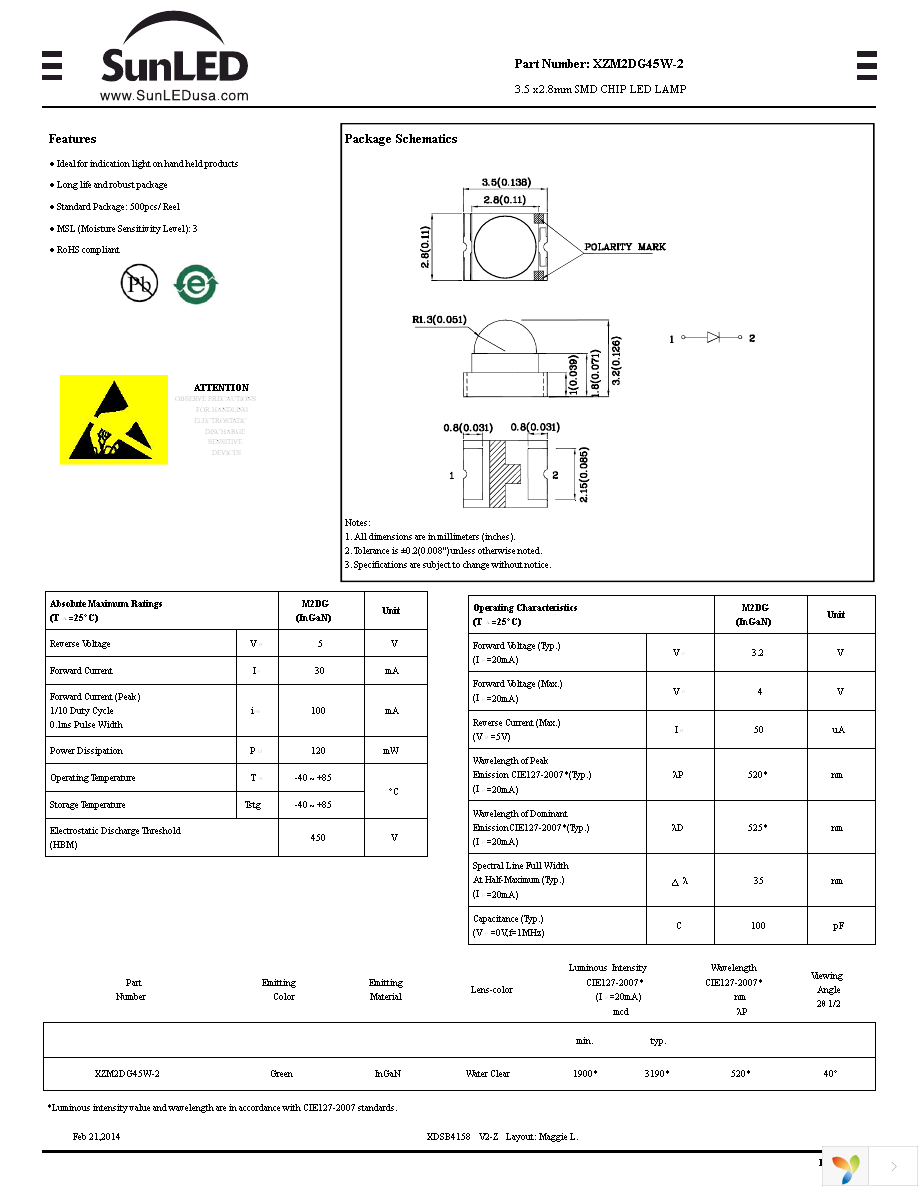 XZM2DG45W-2 Page 1