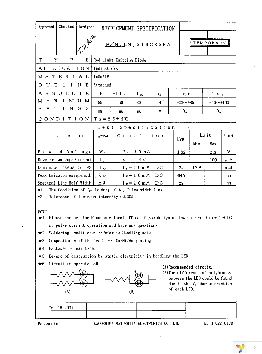 LNJ216C82RA Page 1