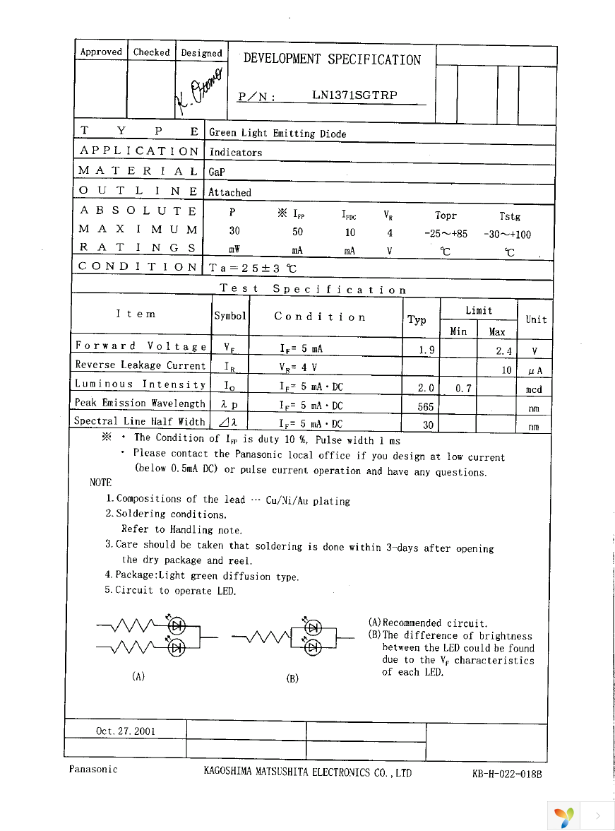 LN1371SGTRP Page 1