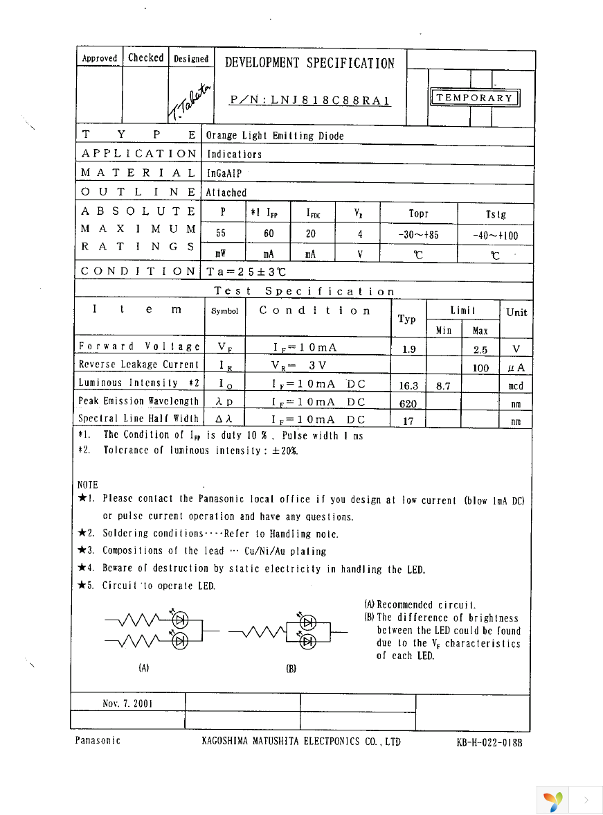 LNJ818C88RA1 Page 1