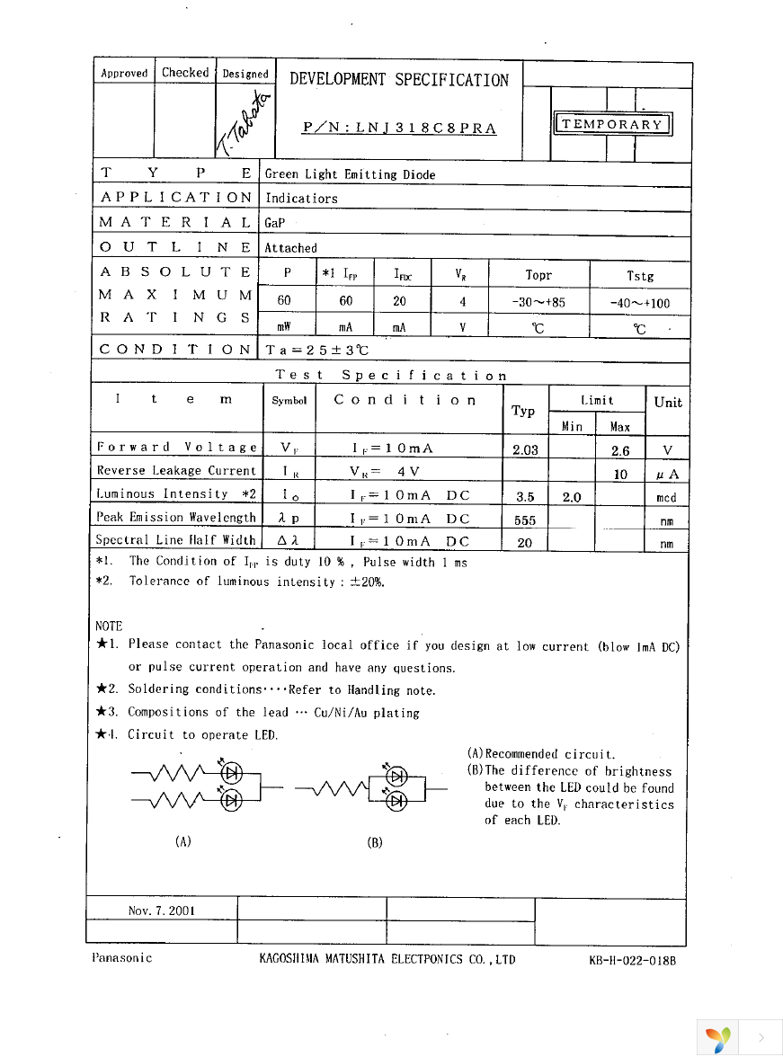 LNJ318C8PRA Page 1