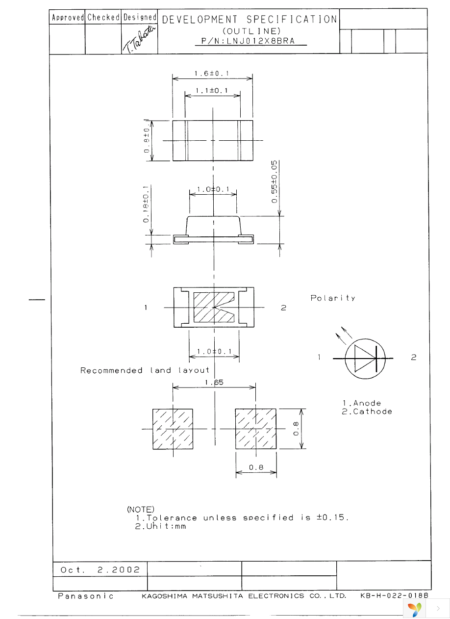 LNJ012X8BRA Page 5