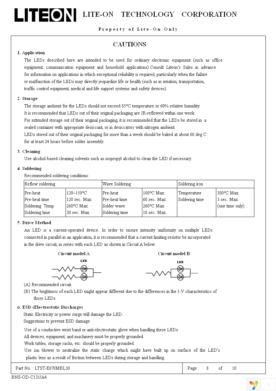 LTST-E670MBL30 Page 8