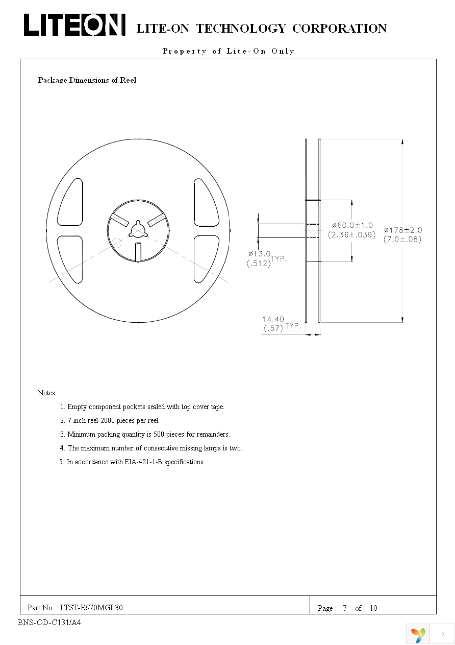 LTST-E670MGL30 Page 7