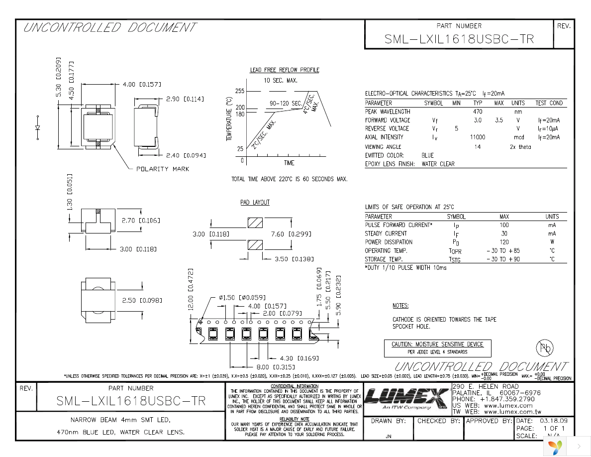 SML-LXIL1618USBC-TR Page 1