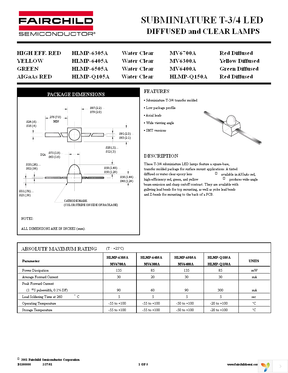 HLMP6305AYR Page 1