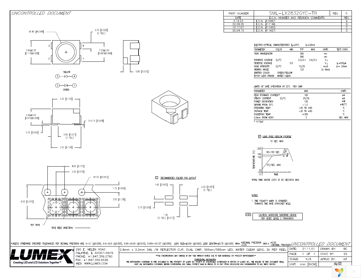 SML-LX2832GYC-TR Page 1