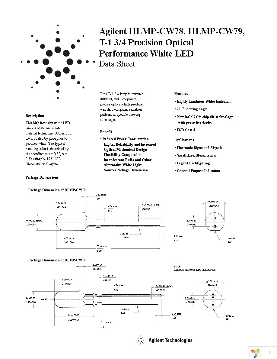 HLMP-CW78-LP000 Page 1