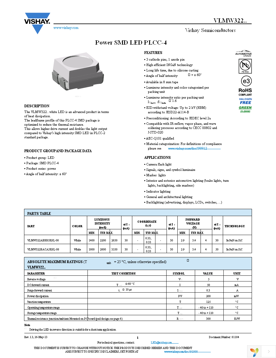 VLMW322BACA5K8L-08 Page 1