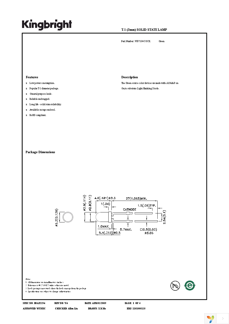 WP7104CGCK Page 1