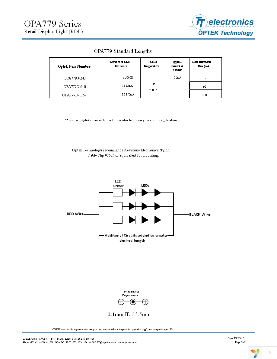 OPA779S-240 Page 2