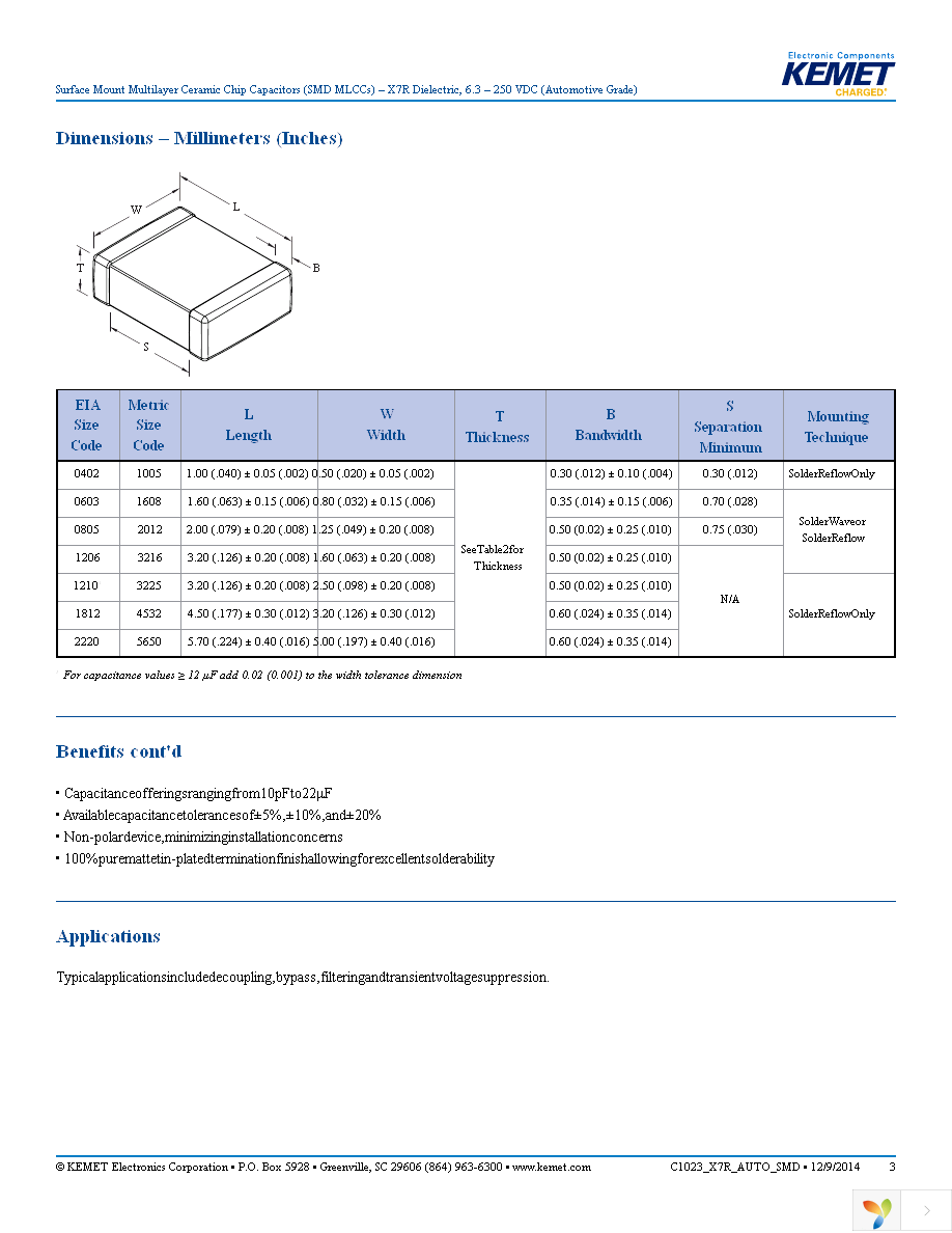 C0805C103K5RACAUTO Page 3