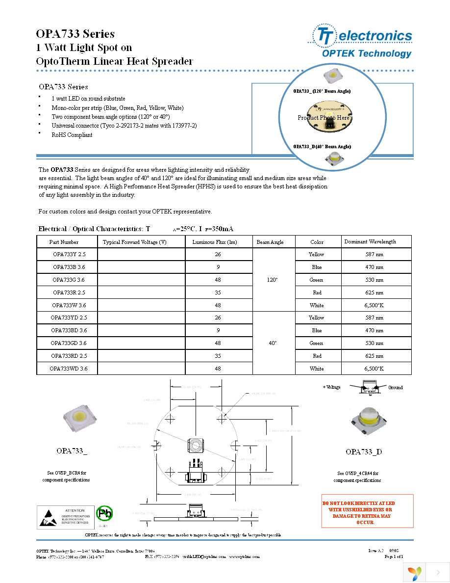 OPA733R Page 1