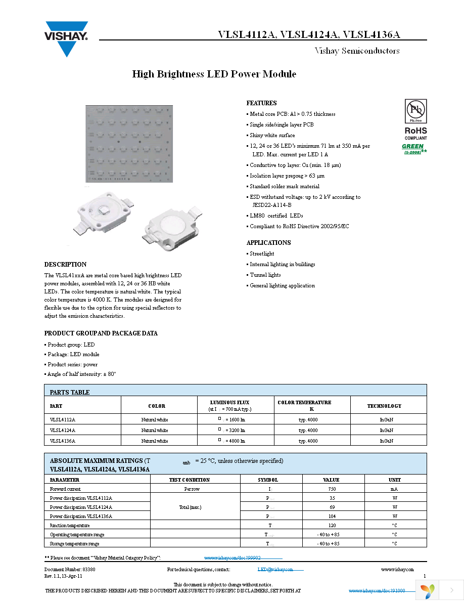 VLSL4124A Page 1