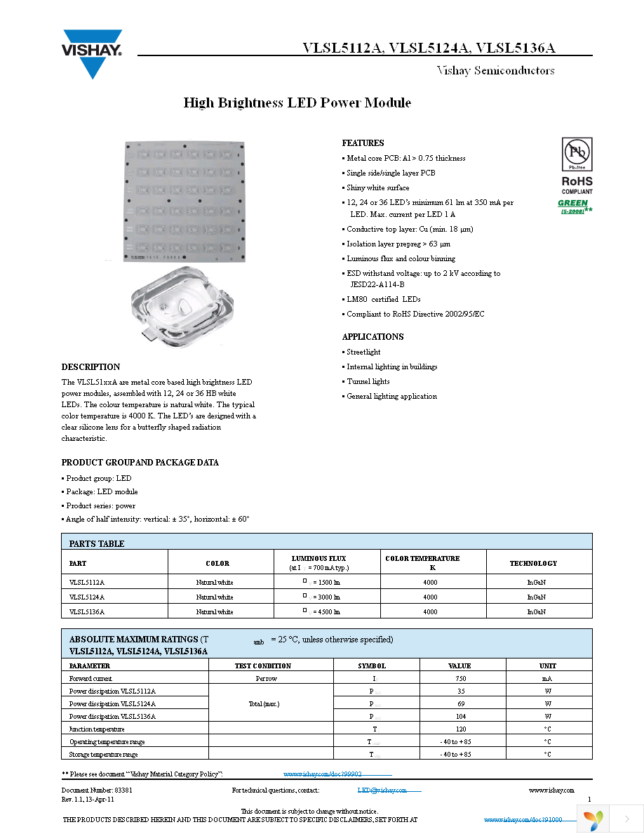 VLSL5112A Page 1