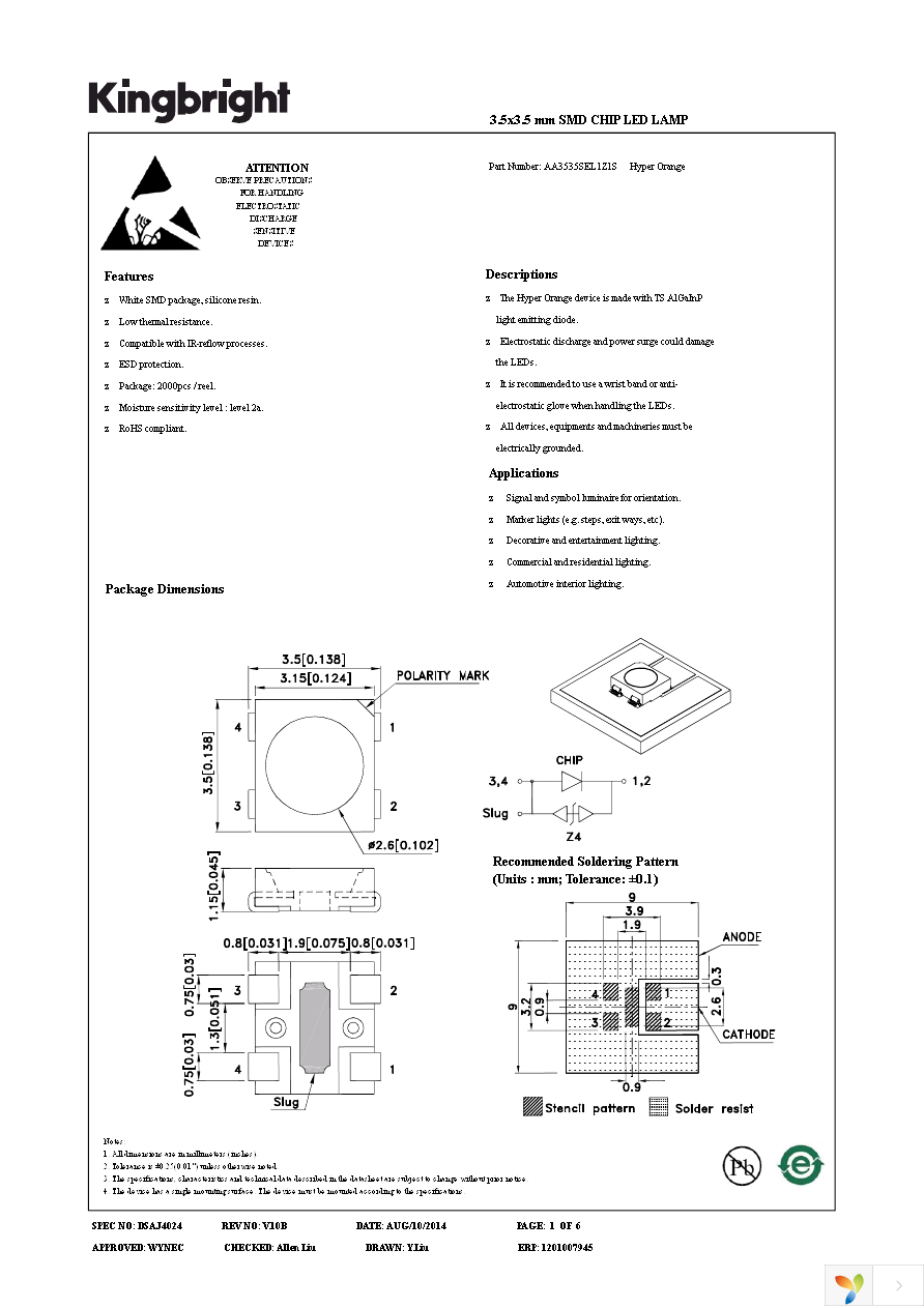 AA3535SEL1Z1S Page 1