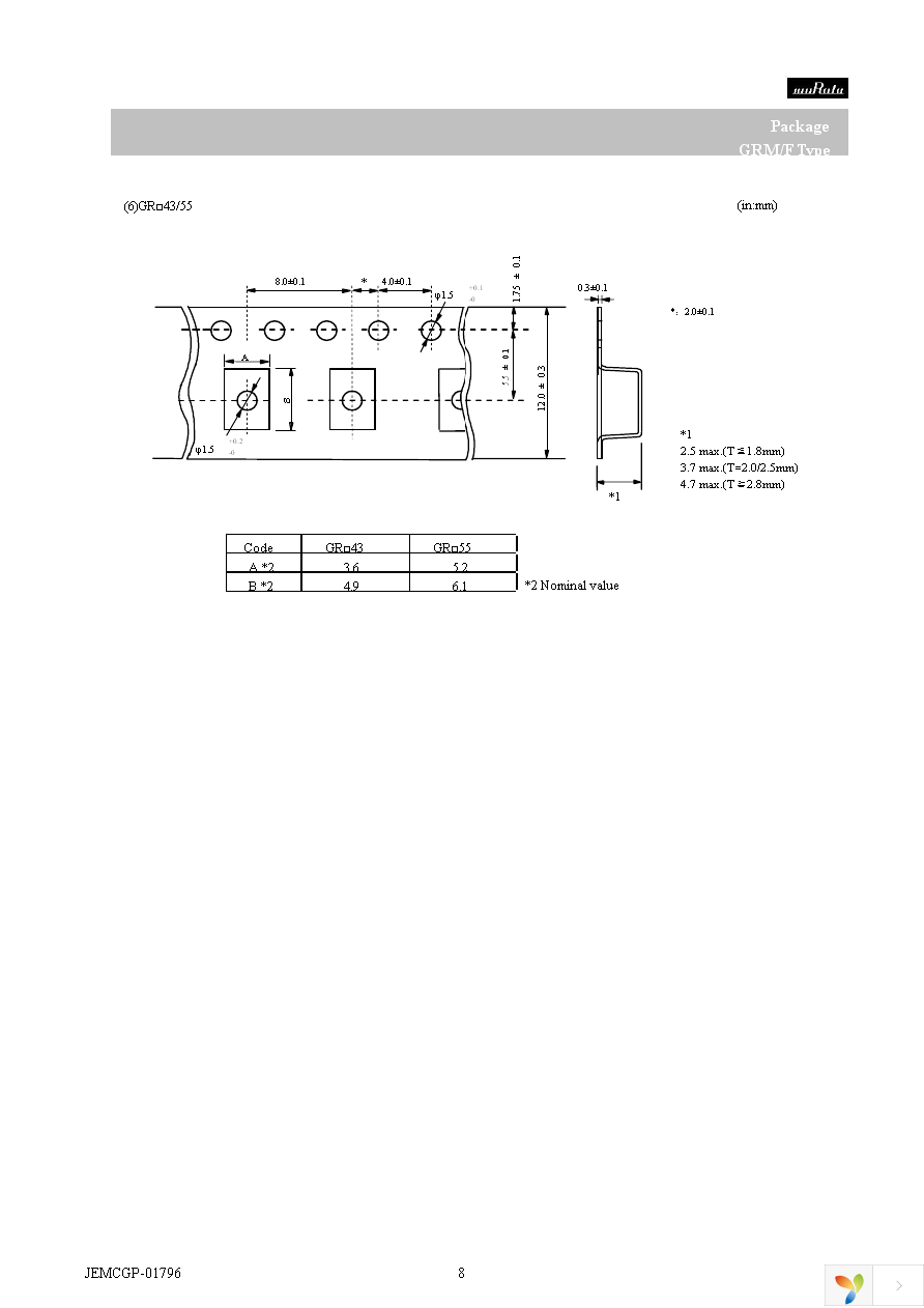 GRM185R61C105KE44D Page 8