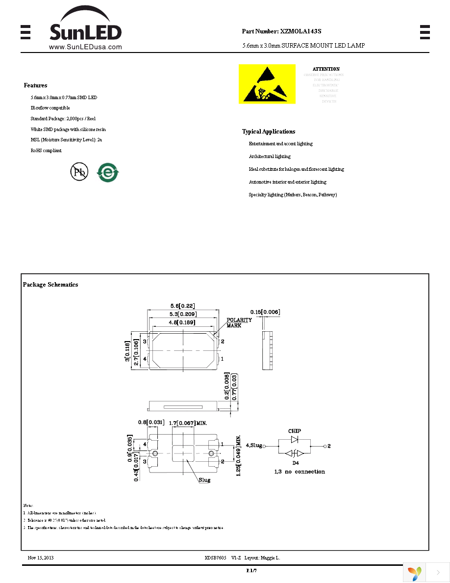 XZMOLA143S Page 1