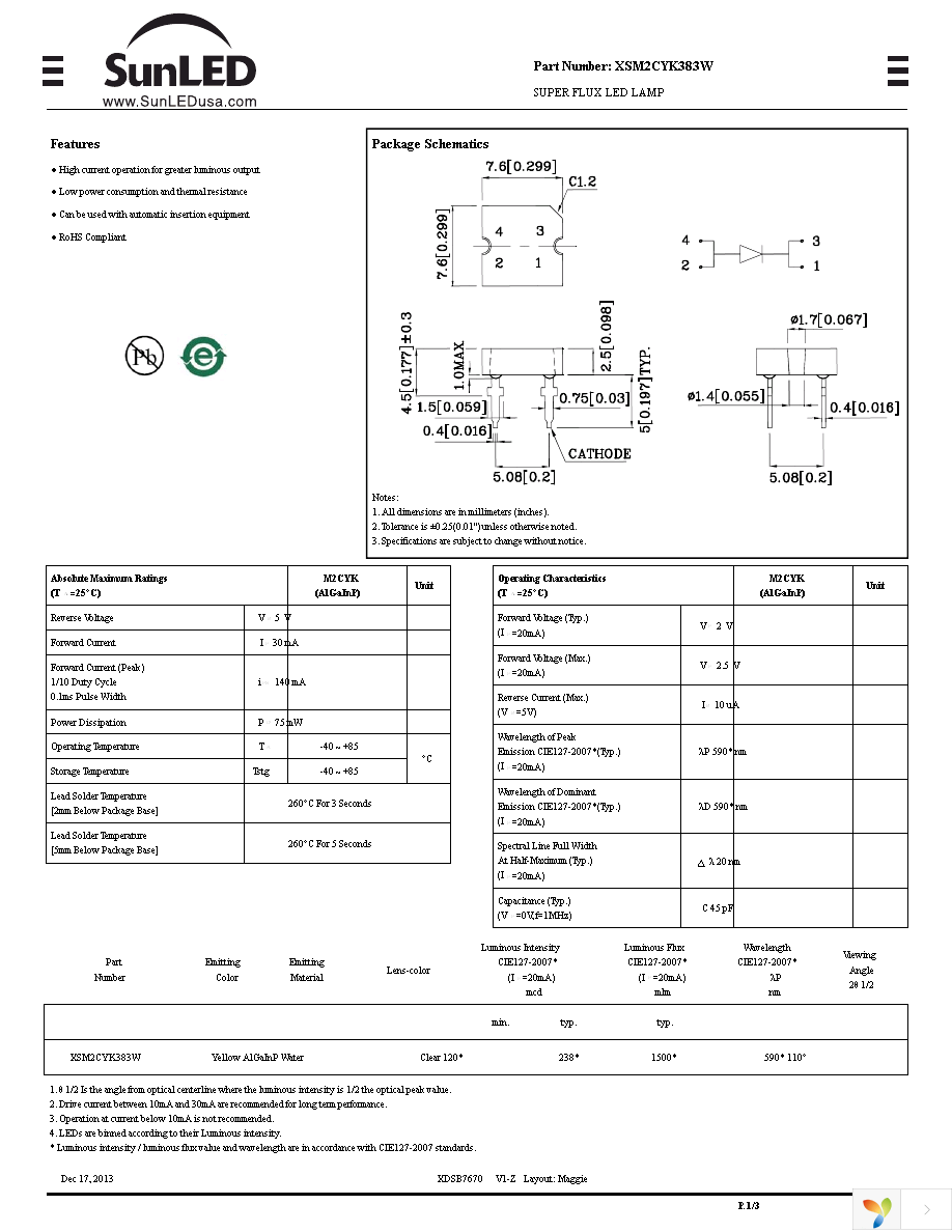 XSM2CYK383W Page 1