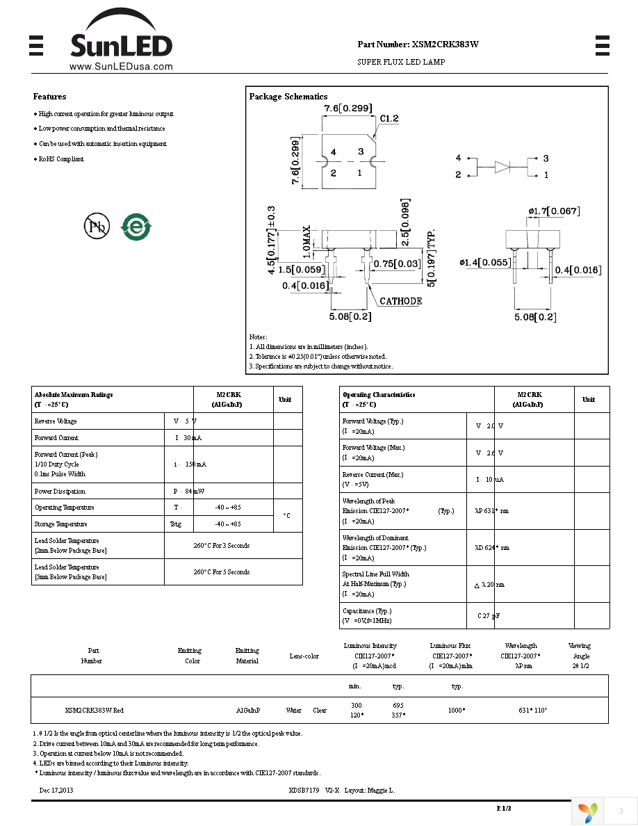 XSM2CRK383W Page 1