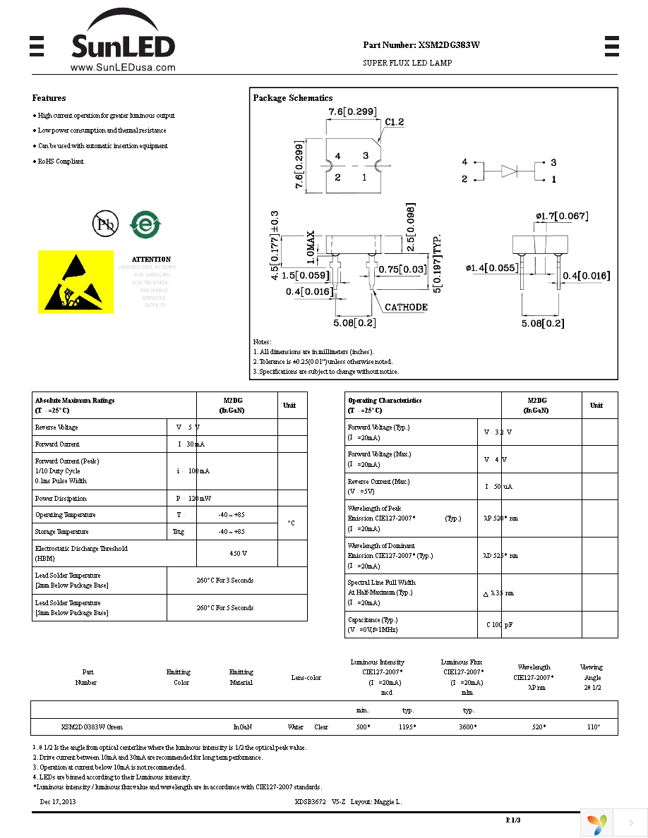 XSM2DG383W Page 1