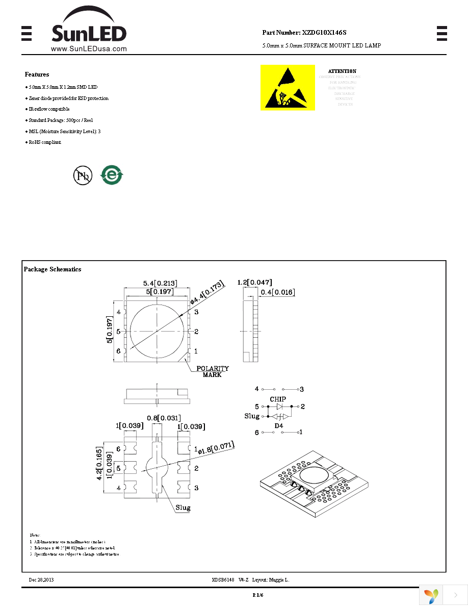 XZDG10X146S Page 1