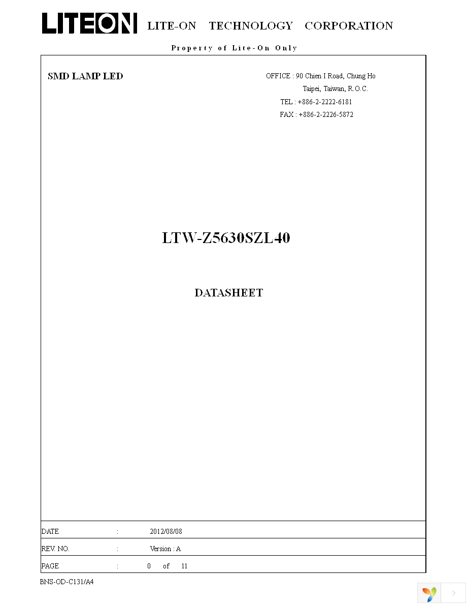 LTW-Z5630SZL40 Page 1