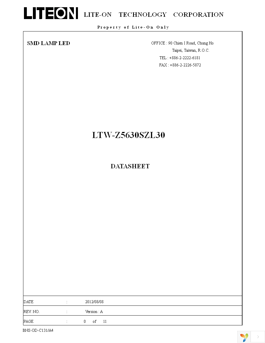 LTW-Z5630SZL30 Page 1