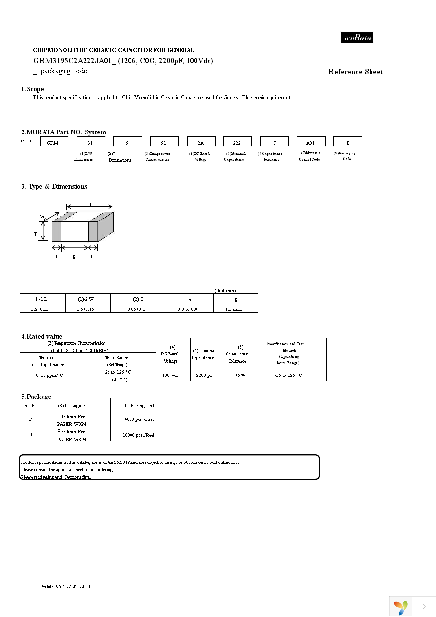 GRM3195C2A222JA01D Page 1