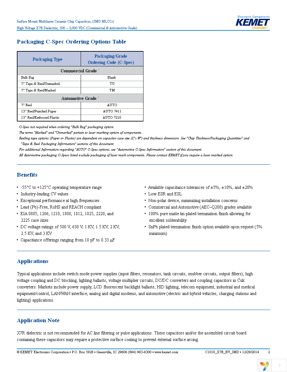 C0805C470KBRACTU Page 2