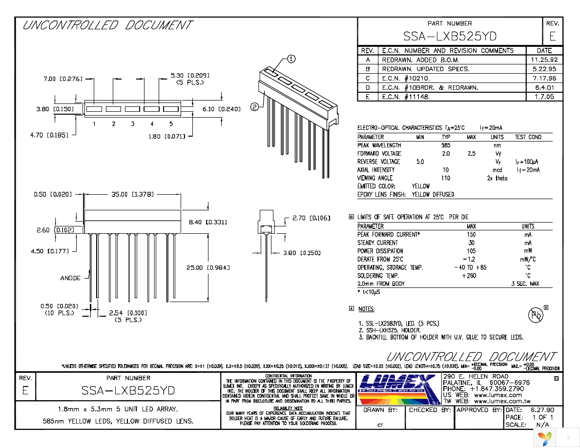 SSA-LXB525YD Page 1