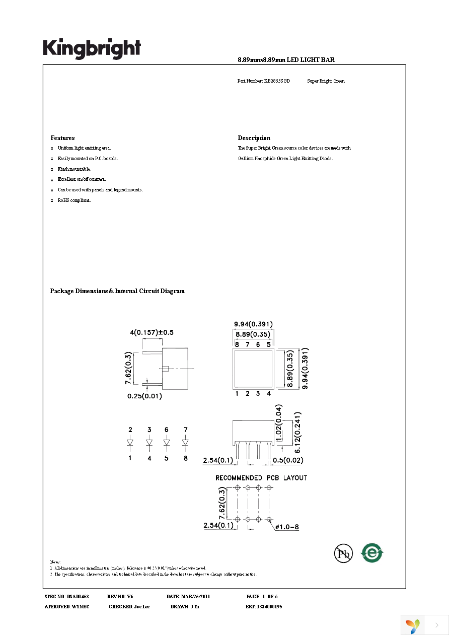 KB2855SGD Page 1