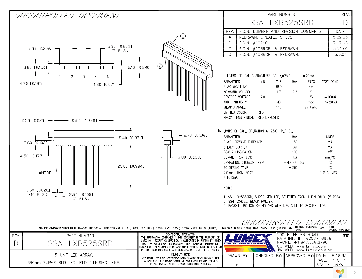 SSA-LXB525SRD Page 1