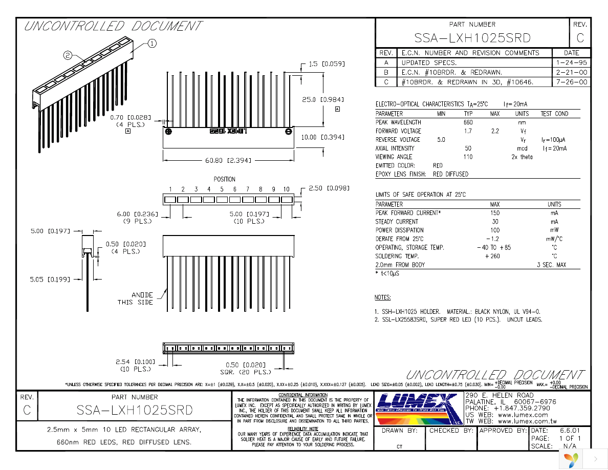 SSA-LXH1025SRD Page 1