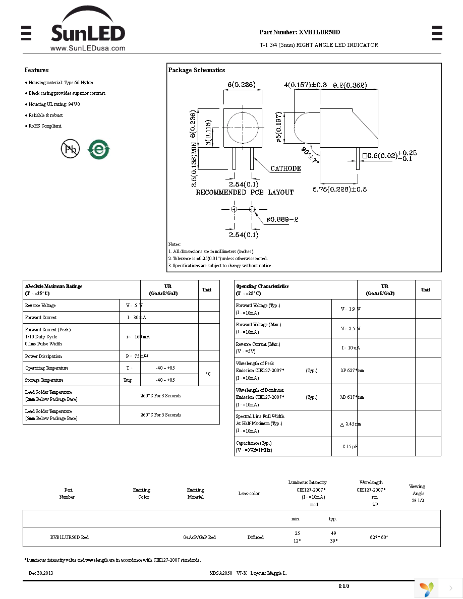 XVB1LUR50D Page 1