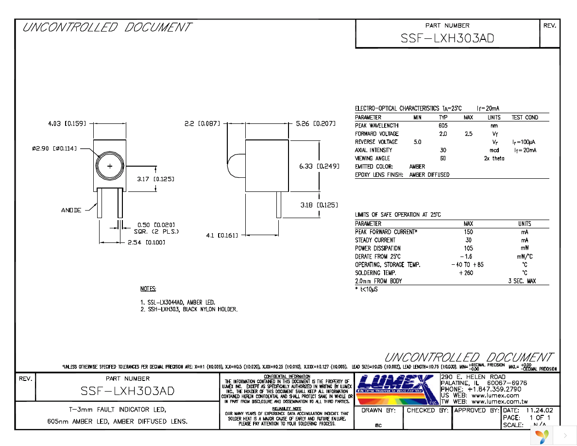 SSF-LXH303AD Page 1