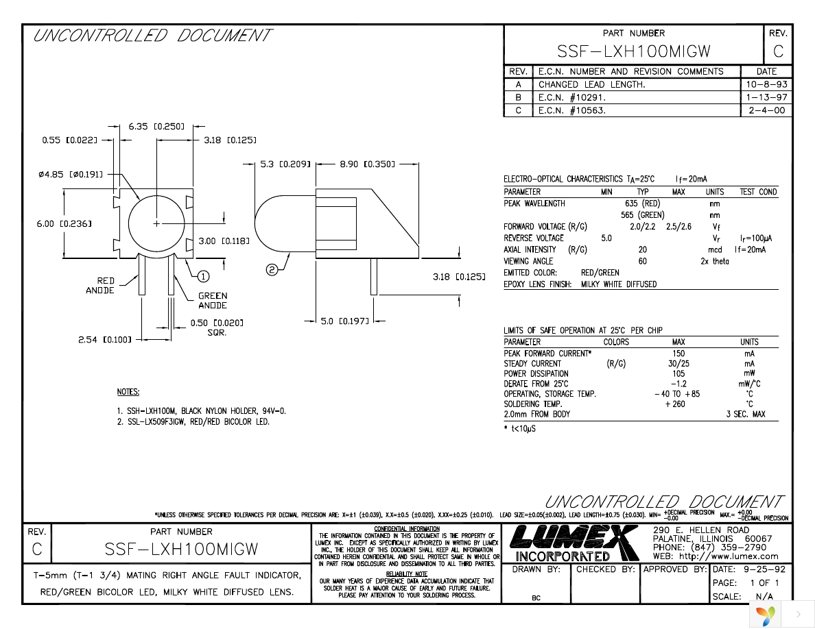 SSF-LXH100MIGW Page 1