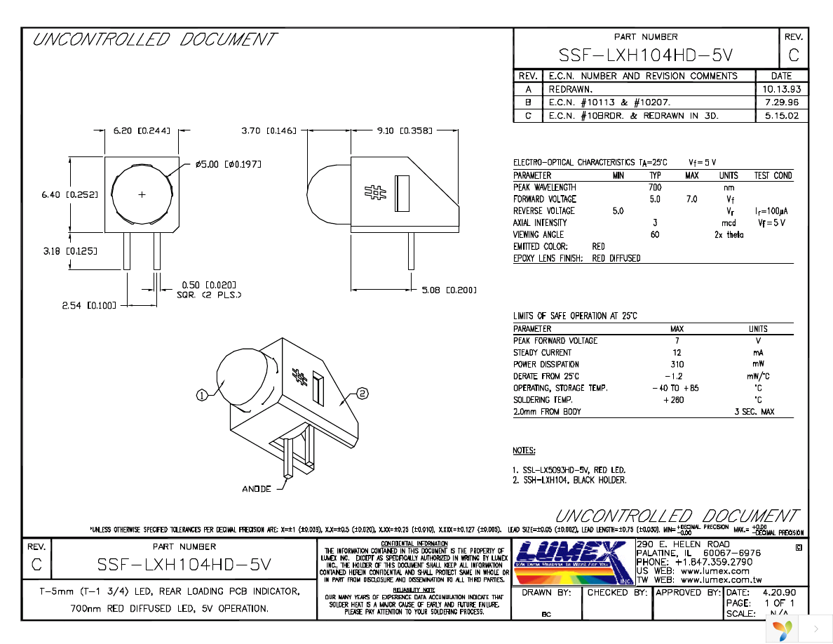 SSF-LXH104HD-5V Page 1